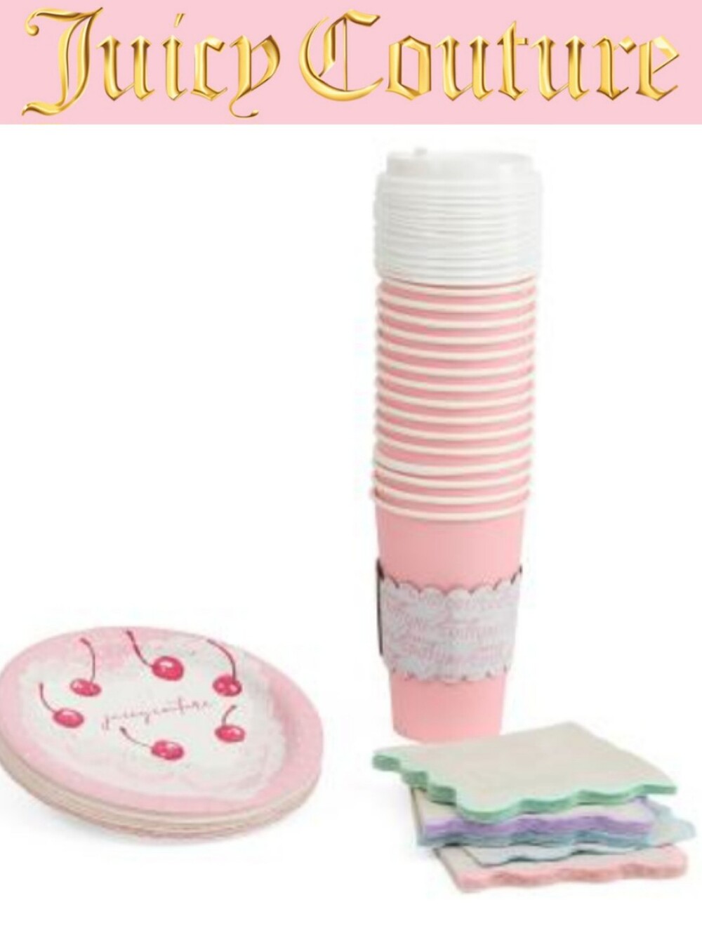 Juicy Couture Home 75-PC Disposable Party Set